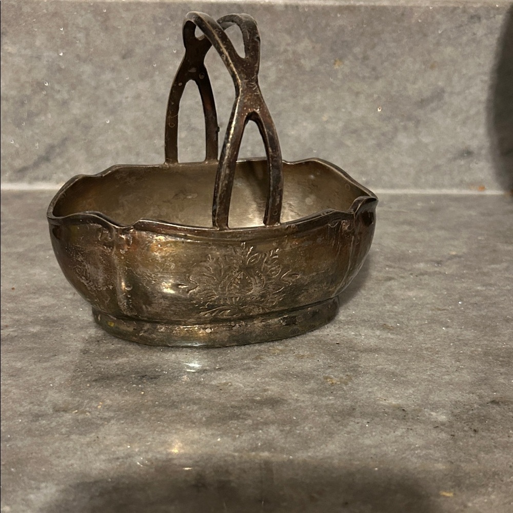 Vintage Silver Decorative Basket